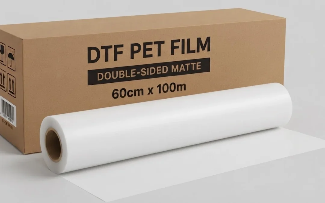Double-Sided Matte DTF PET Film 60cm x 100m | Textile Heat Transfer Film